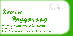 kevin mogyorosy business card