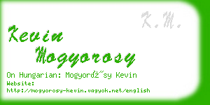 kevin mogyorosy business card